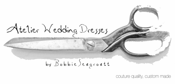 Atelier couture, bespoke wedding dresses designed and made by Bobbie Seagroatt